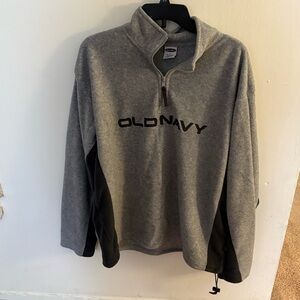 Old Navy Men's Zip Up Sweater in Gray and Black